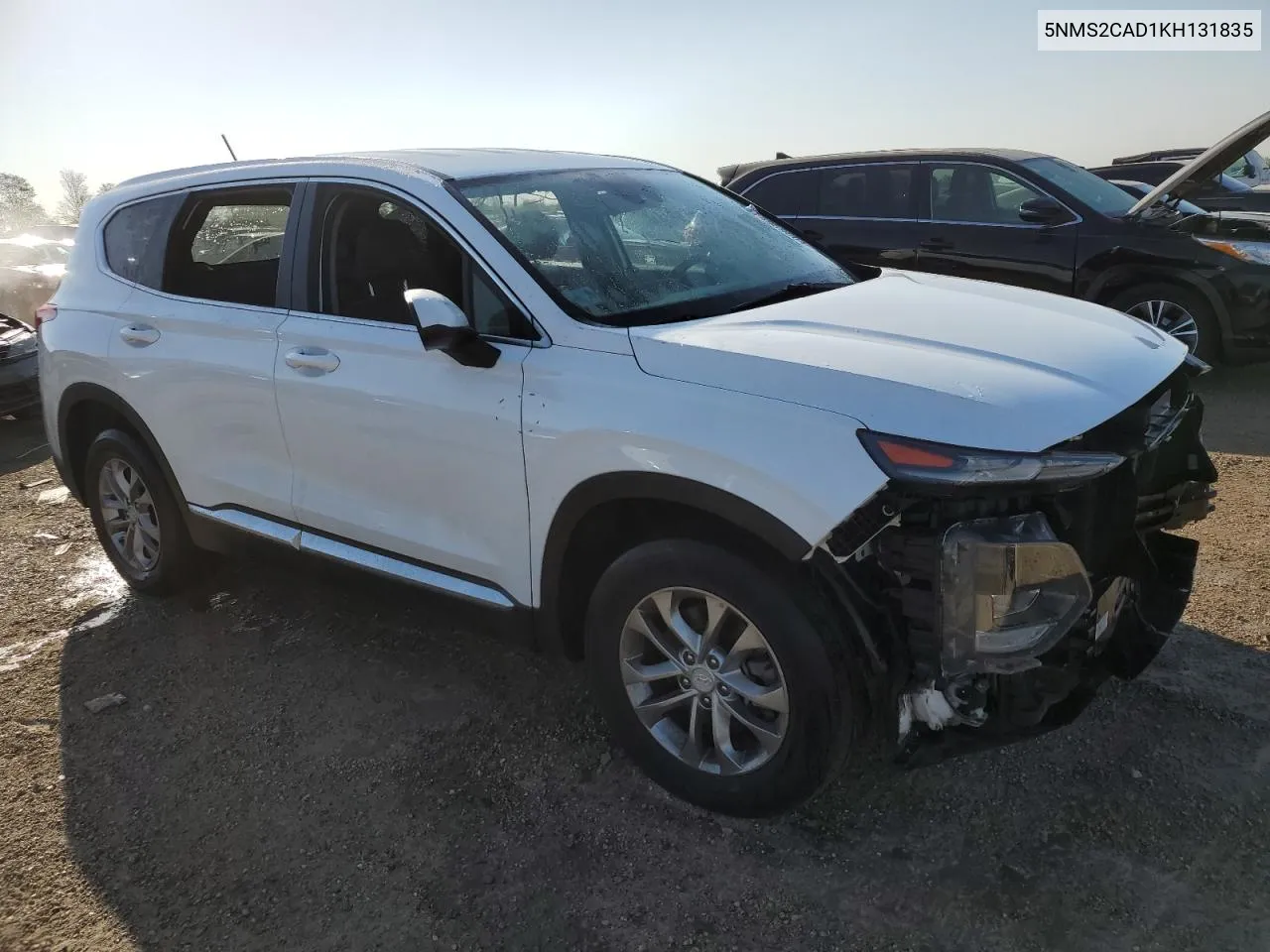 2019 Hyundai Santa Fe Se VIN: 5NMS2CAD1KH131835 Lot: 74959804