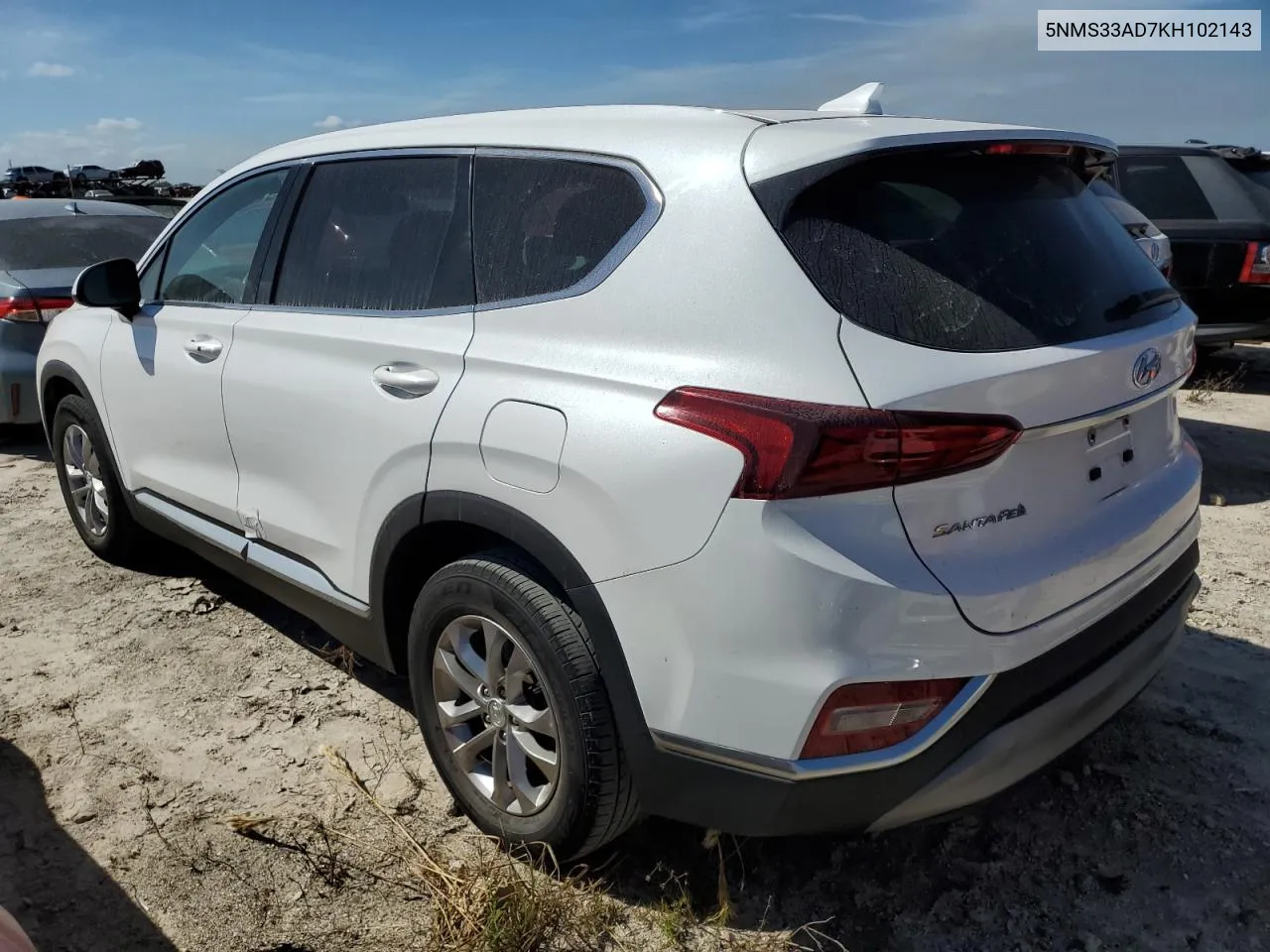 2019 Hyundai Santa Fe Sel VIN: 5NMS33AD7KH102143 Lot: 74990794