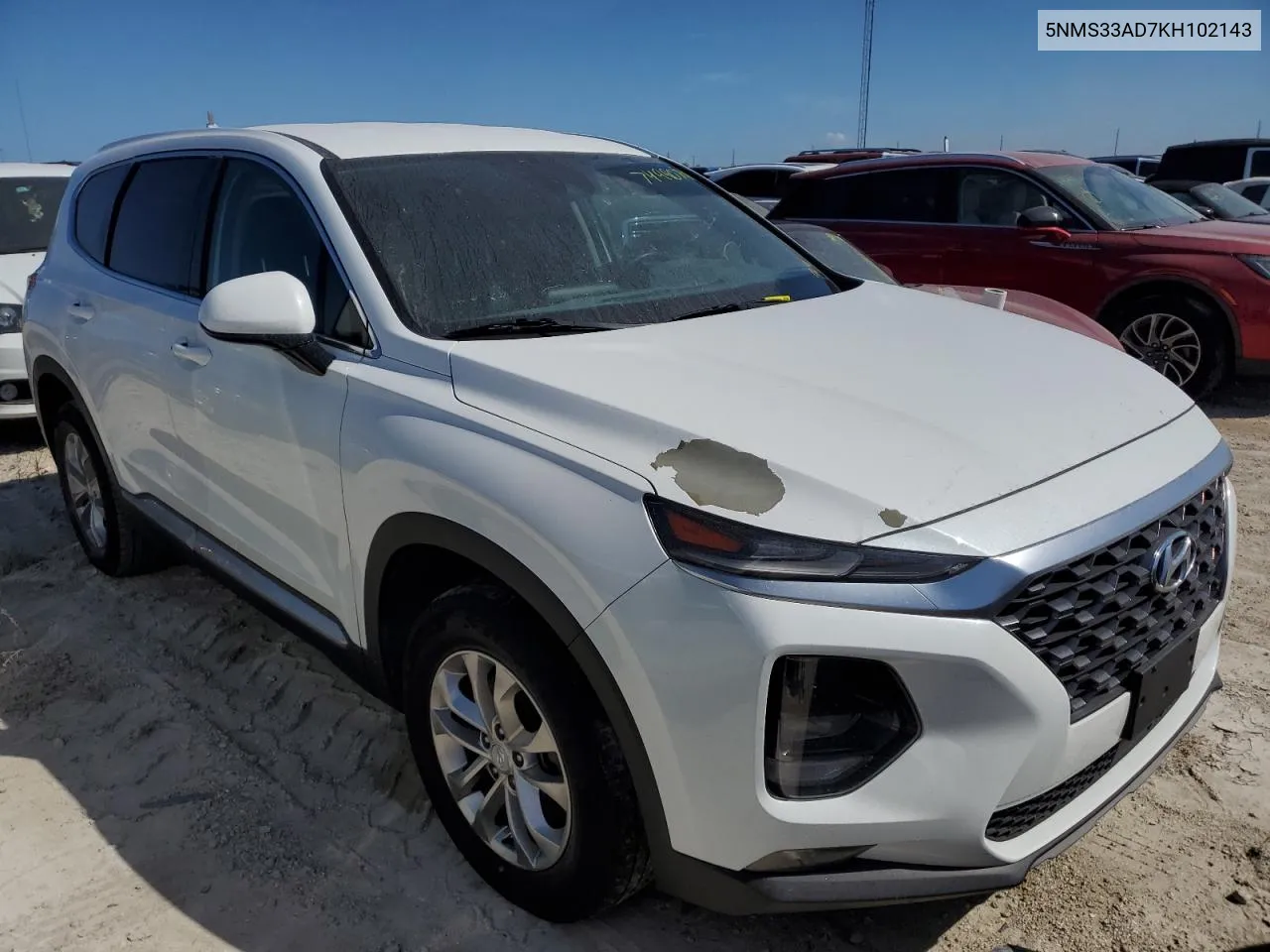 2019 Hyundai Santa Fe Sel VIN: 5NMS33AD7KH102143 Lot: 74990794