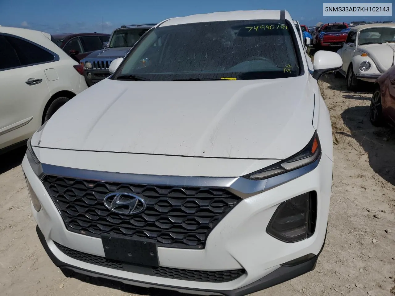 2019 Hyundai Santa Fe Sel VIN: 5NMS33AD7KH102143 Lot: 74990794