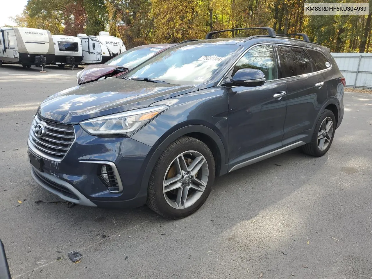 2019 Hyundai Santa Fe Xl Se Ultimate VIN: KM8SRDHF6KU304939 Lot: 75220344