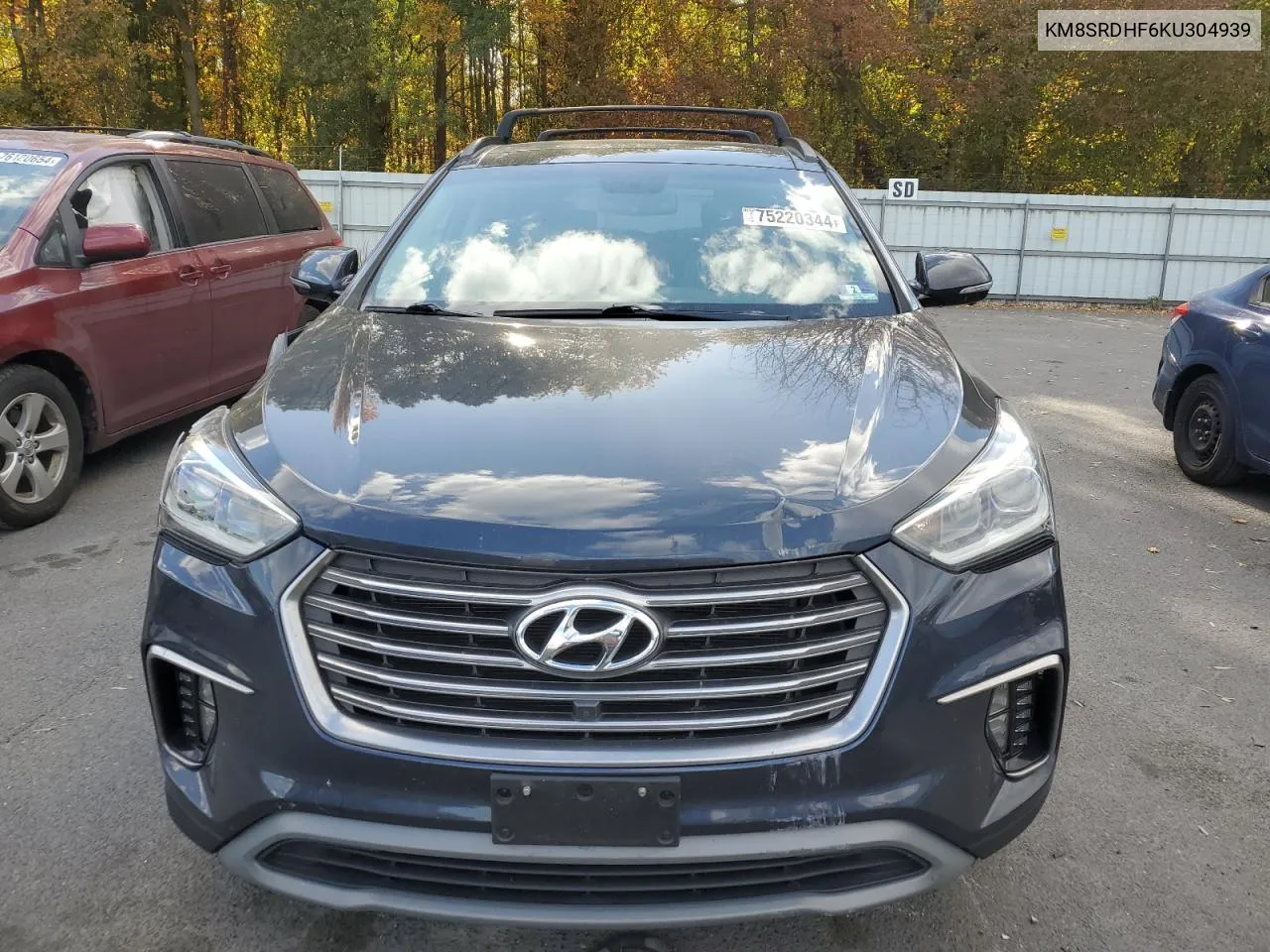 2019 Hyundai Santa Fe Xl Se Ultimate VIN: KM8SRDHF6KU304939 Lot: 75220344