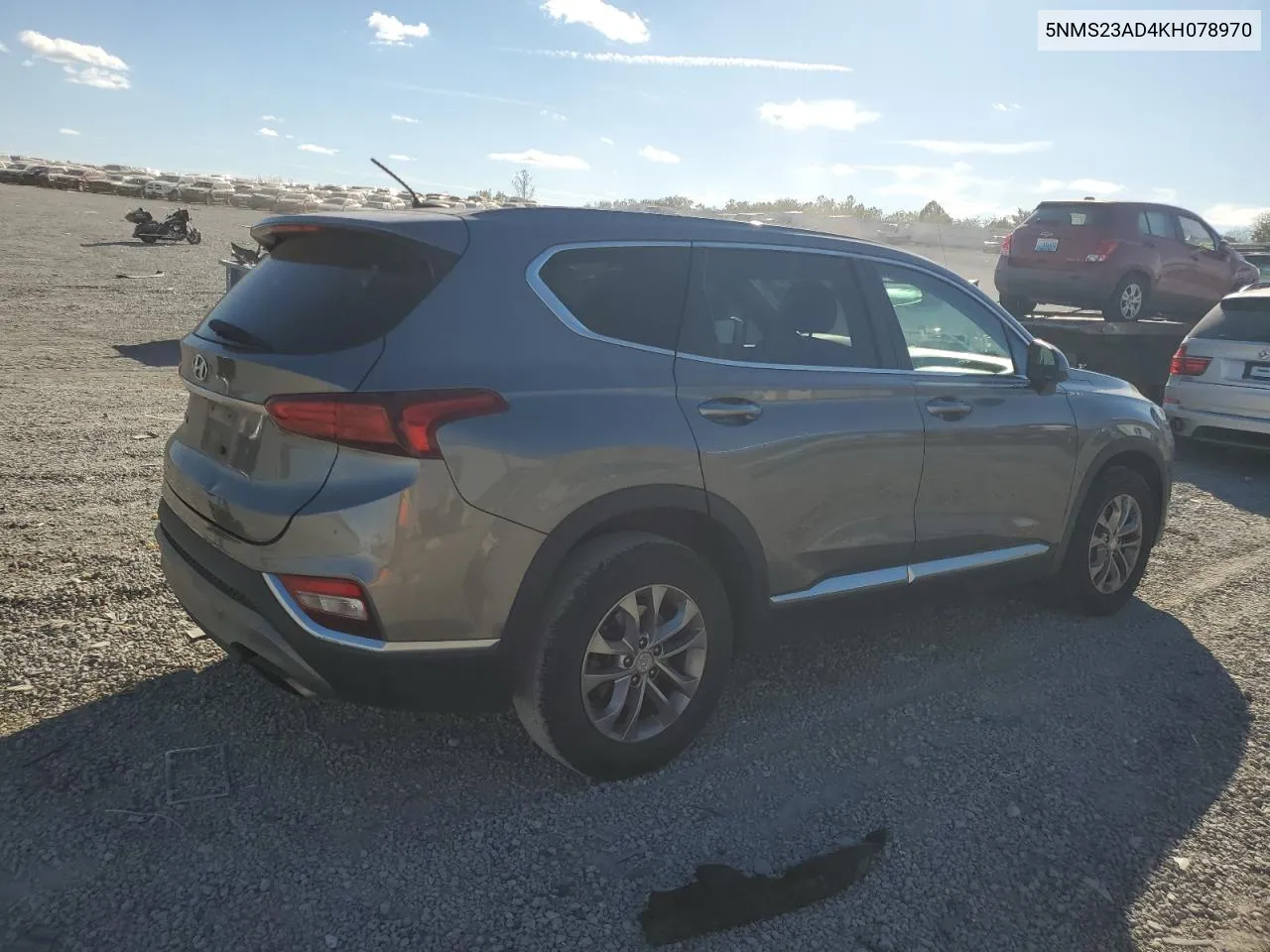 2019 Hyundai Santa Fe Se VIN: 5NMS23AD4KH078970 Lot: 75223324