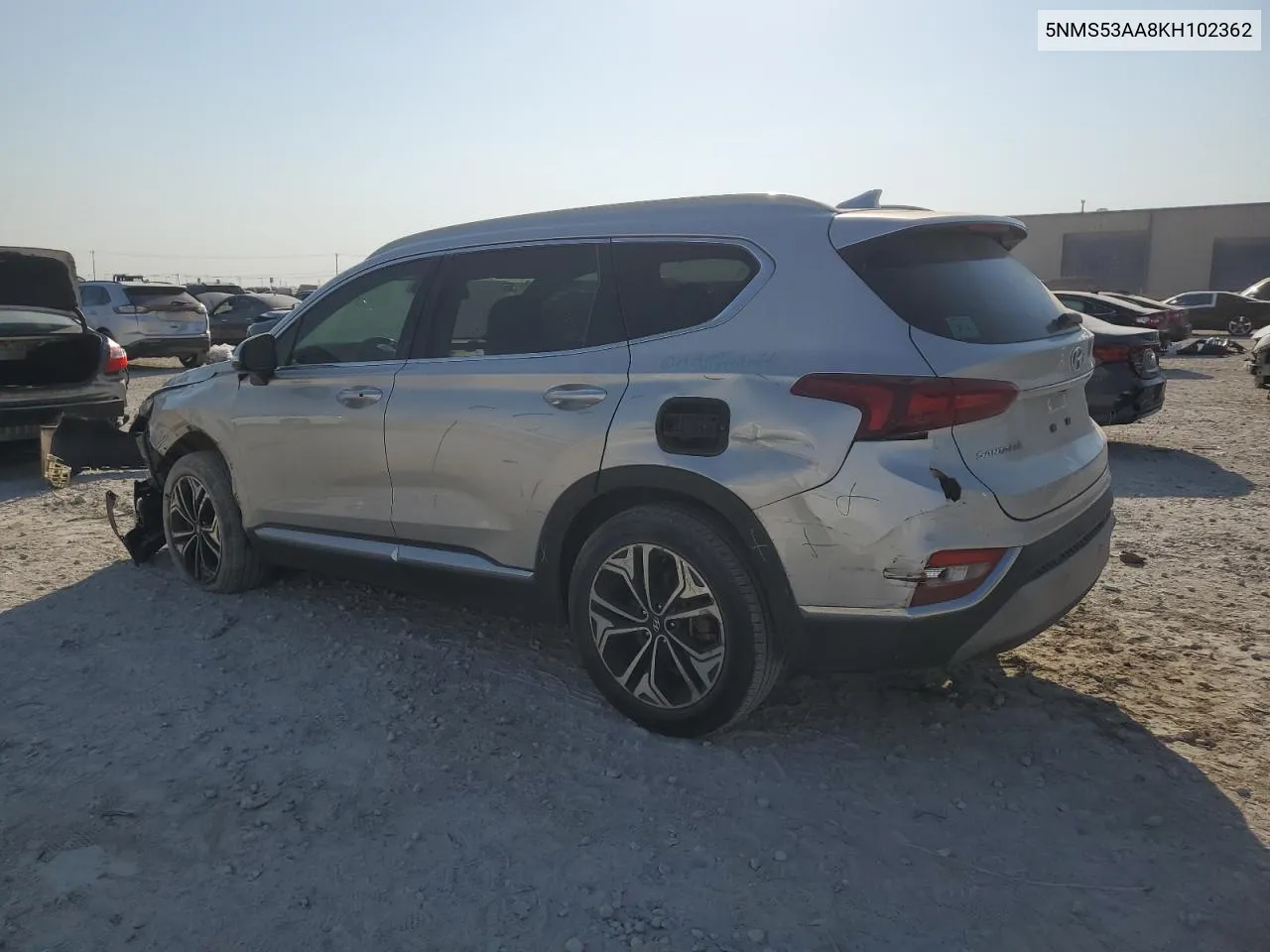 2019 Hyundai Santa Fe Limited VIN: 5NMS53AA8KH102362 Lot: 75328444