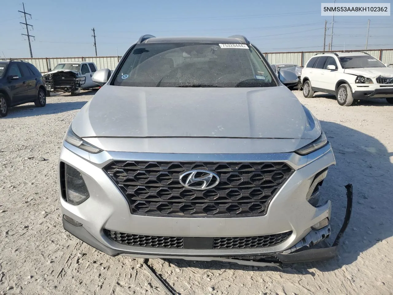 2019 Hyundai Santa Fe Limited VIN: 5NMS53AA8KH102362 Lot: 75328444