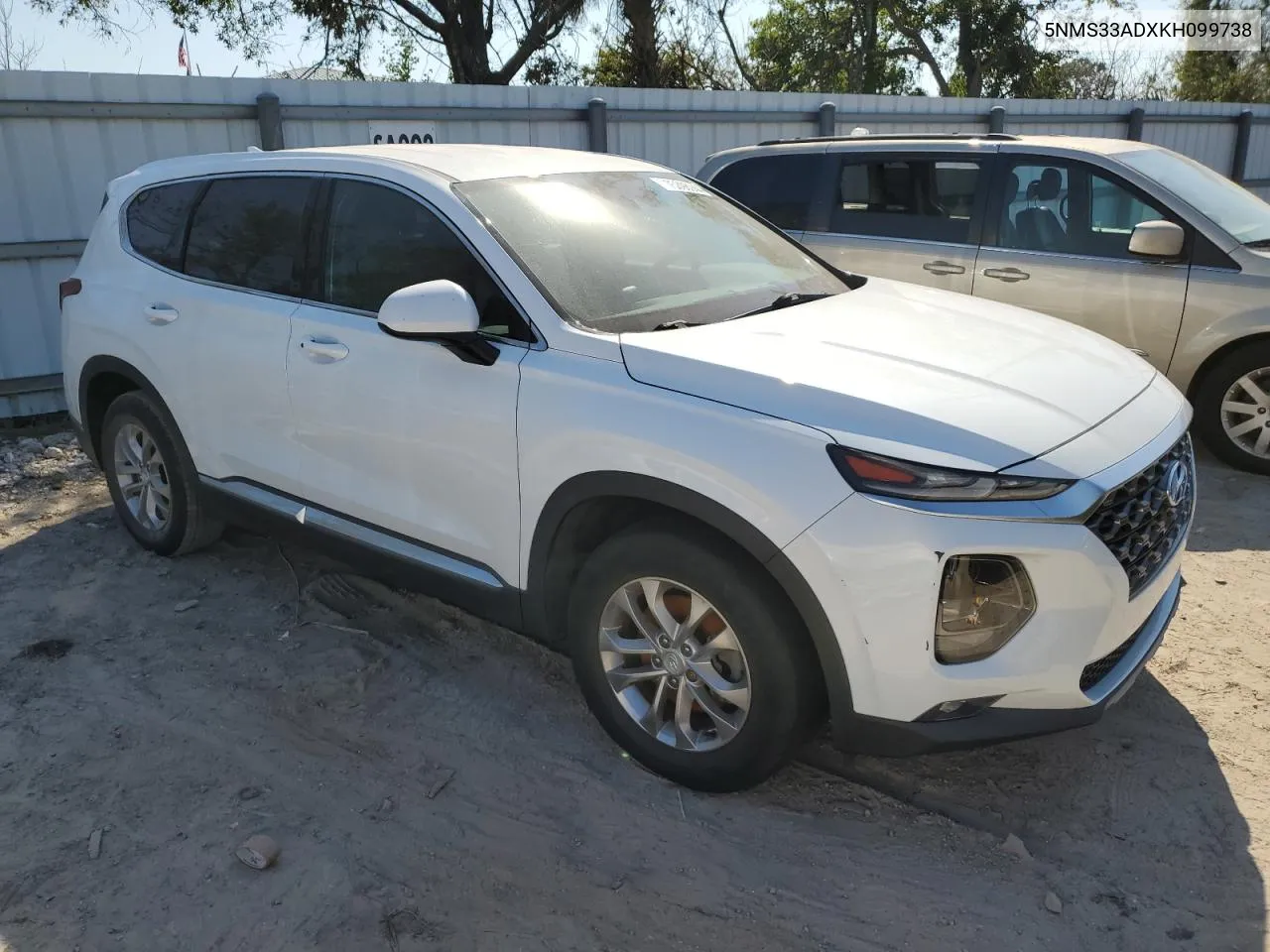 2019 Hyundai Santa Fe Sel VIN: 5NMS33ADXKH099738 Lot: 75398944