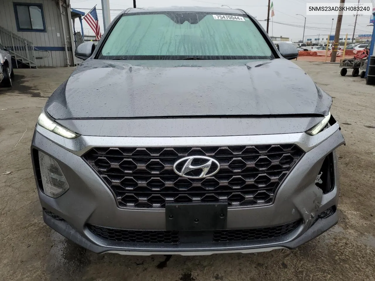 2019 Hyundai Santa Fe Se VIN: 5NMS23AD3KH083240 Lot: 75470044