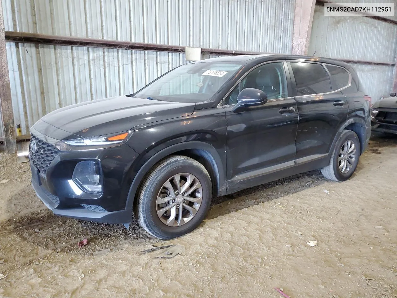 2019 Hyundai Santa Fe Se VIN: 5NMS2CAD7KH112951 Lot: 75478554