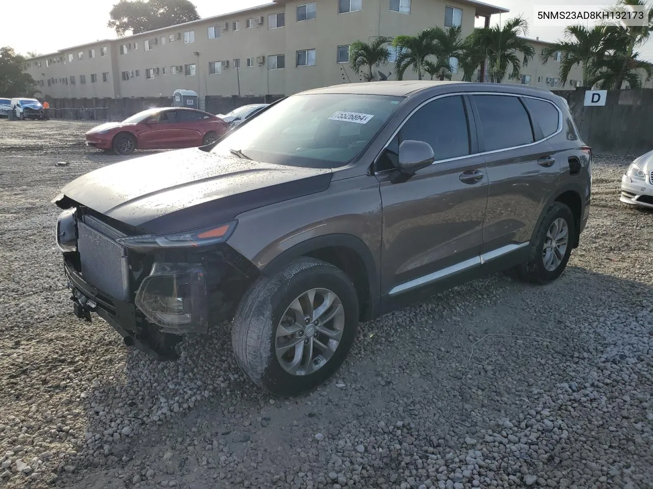 2019 Hyundai Santa Fe Se VIN: 5NMS23AD8KH132173 Lot: 75526864