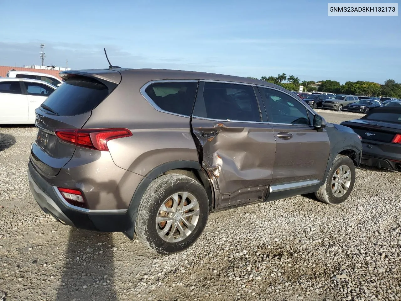 2019 Hyundai Santa Fe Se VIN: 5NMS23AD8KH132173 Lot: 75526864