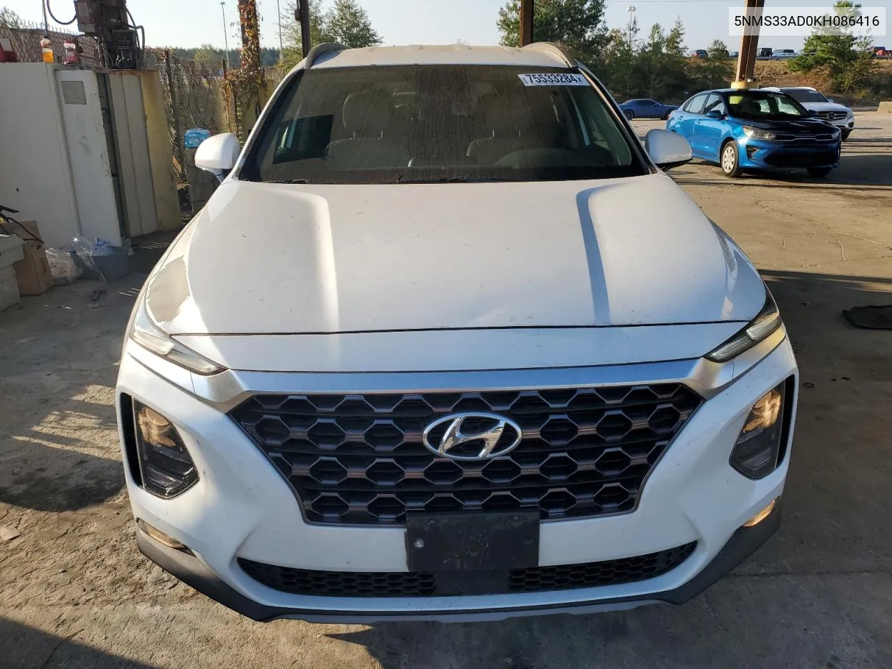 2019 Hyundai Santa Fe Sel VIN: 5NMS33AD0KH086416 Lot: 75533284