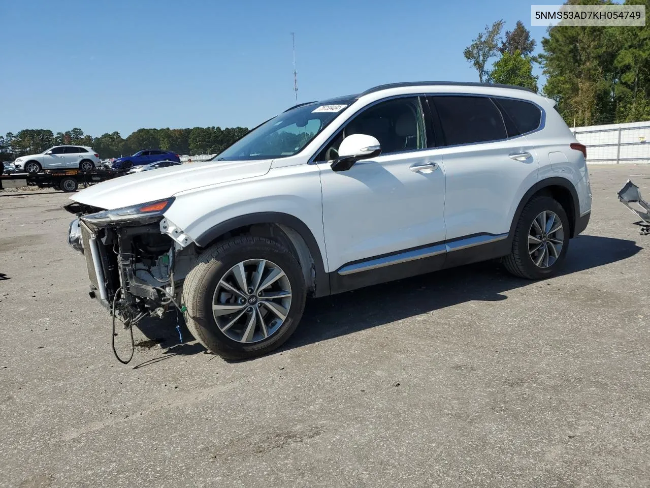 2019 Hyundai Santa Fe Limited VIN: 5NMS53AD7KH054749 Lot: 75739404