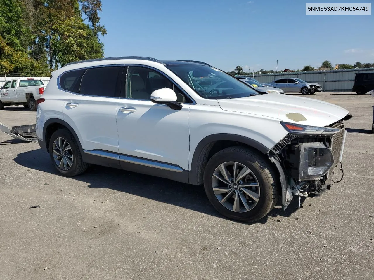 2019 Hyundai Santa Fe Limited VIN: 5NMS53AD7KH054749 Lot: 75739404