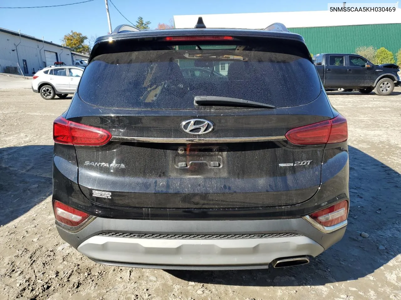 2019 Hyundai Santa Fe Limited VIN: 5NMS5CAA5KH030469 Lot: 75763154