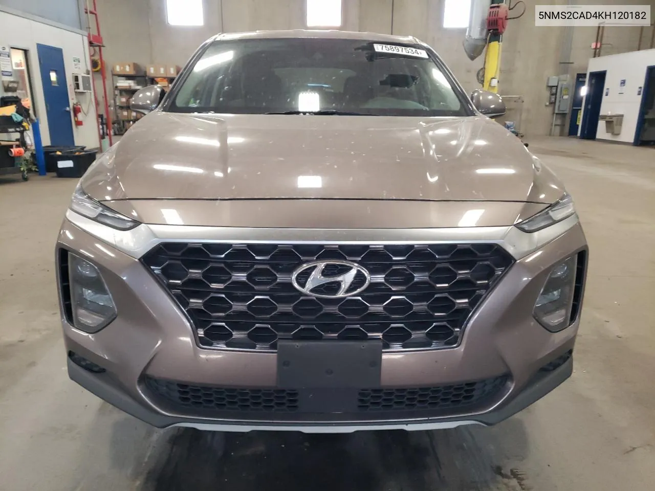 2019 Hyundai Santa Fe Se VIN: 5NMS2CAD4KH120182 Lot: 75897534