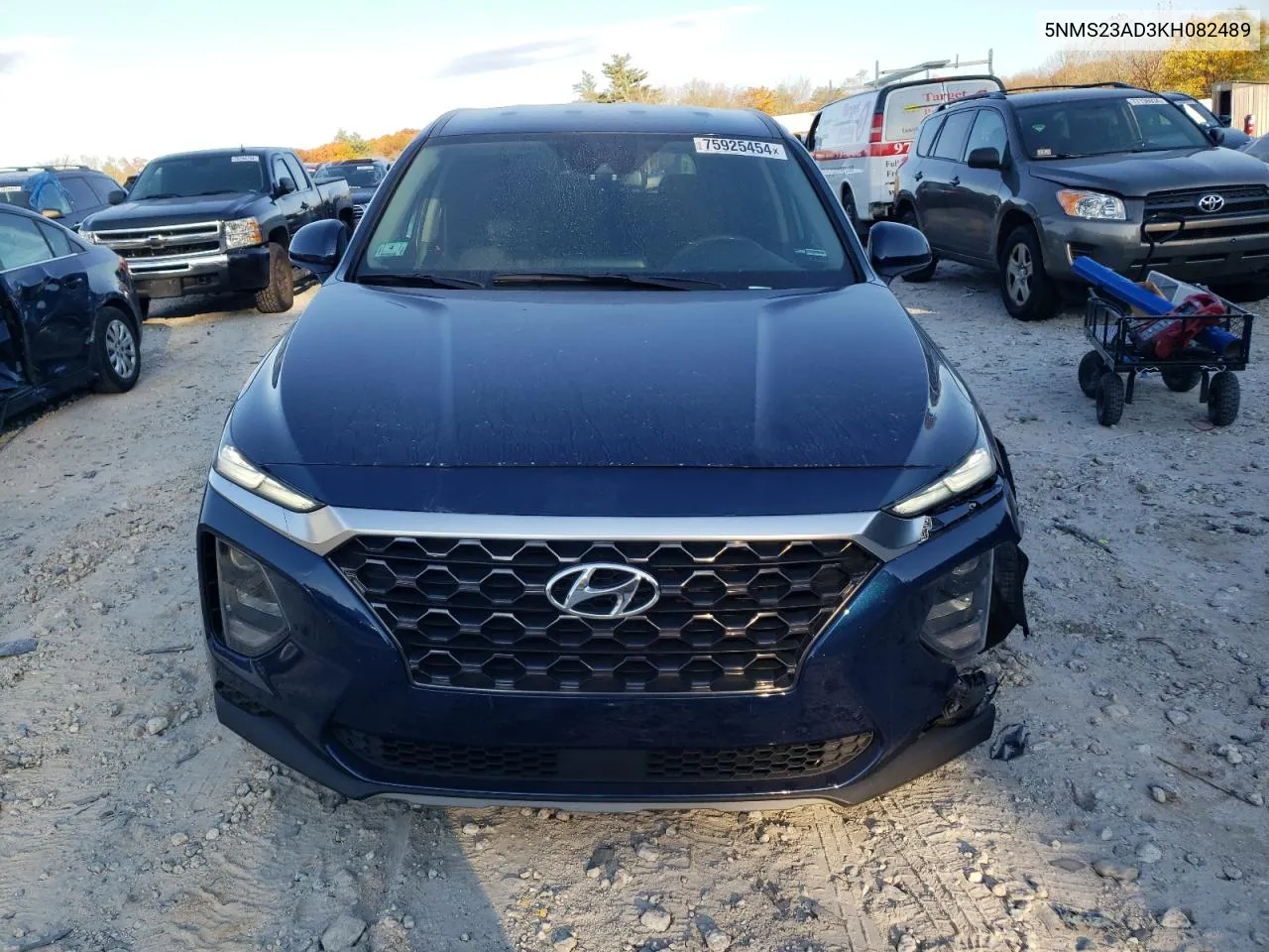 2019 Hyundai Santa Fe Se VIN: 5NMS23AD3KH082489 Lot: 75925454