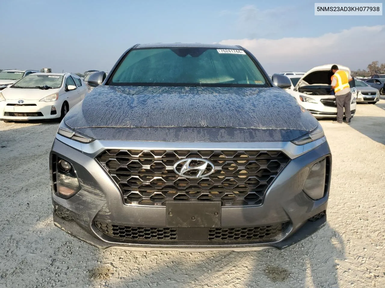 2019 Hyundai Santa Fe Se VIN: 5NMS23AD3KH077938 Lot: 76241744