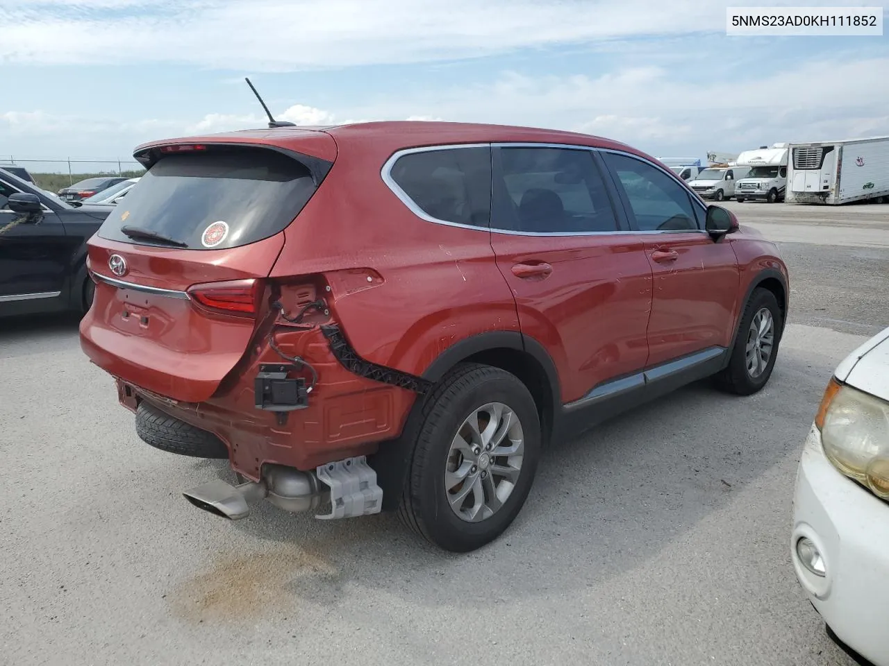 2019 Hyundai Santa Fe Se VIN: 5NMS23AD0KH111852 Lot: 76292224