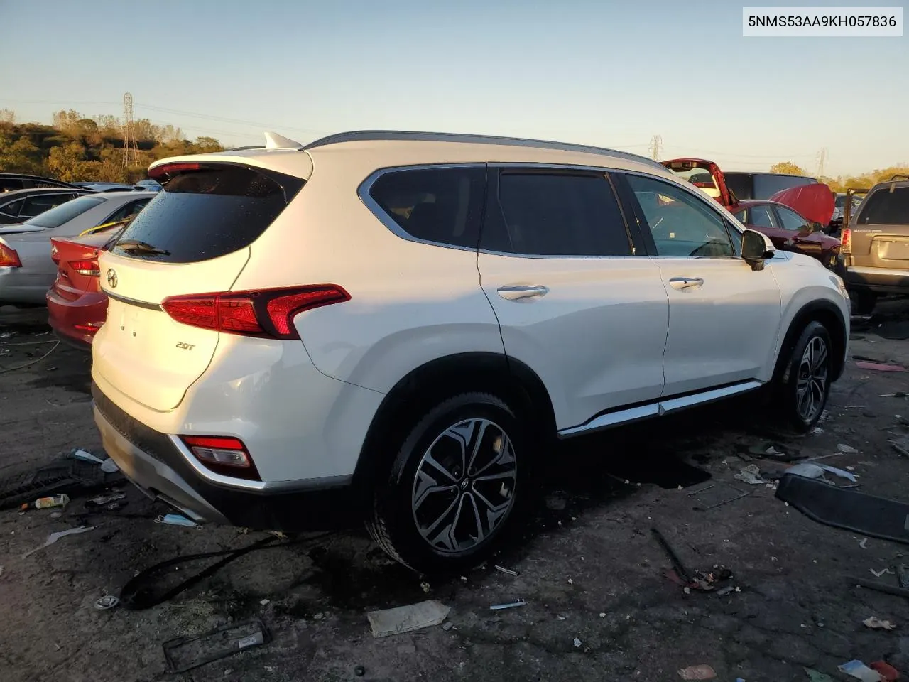 5NMS53AA9KH057836 2019 Hyundai Santa Fe Limited