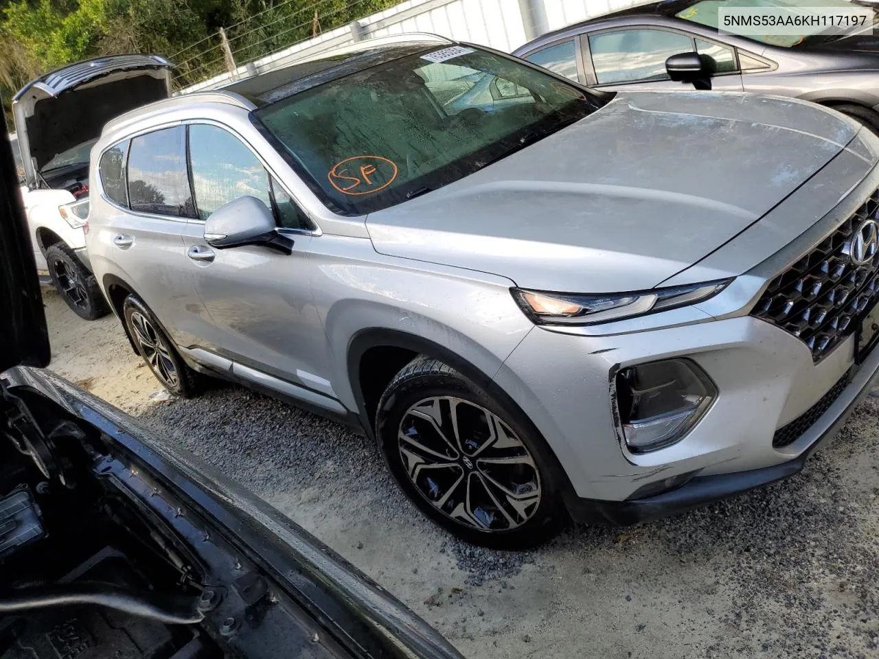 2019 Hyundai Santa Fe Limited VIN: 5NMS53AA6KH117197 Lot: 76385054