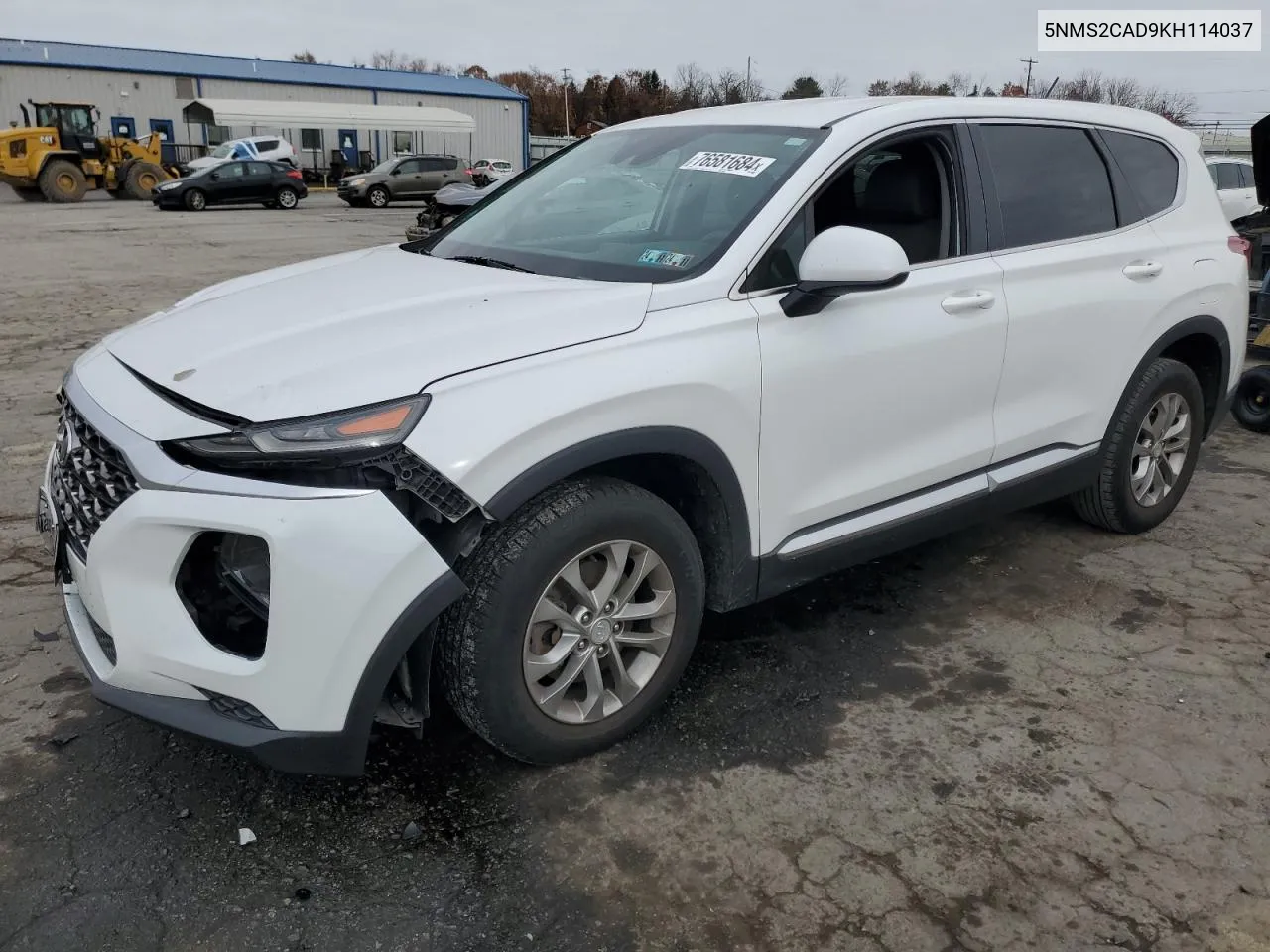 2019 Hyundai Santa Fe Se VIN: 5NMS2CAD9KH114037 Lot: 76581684