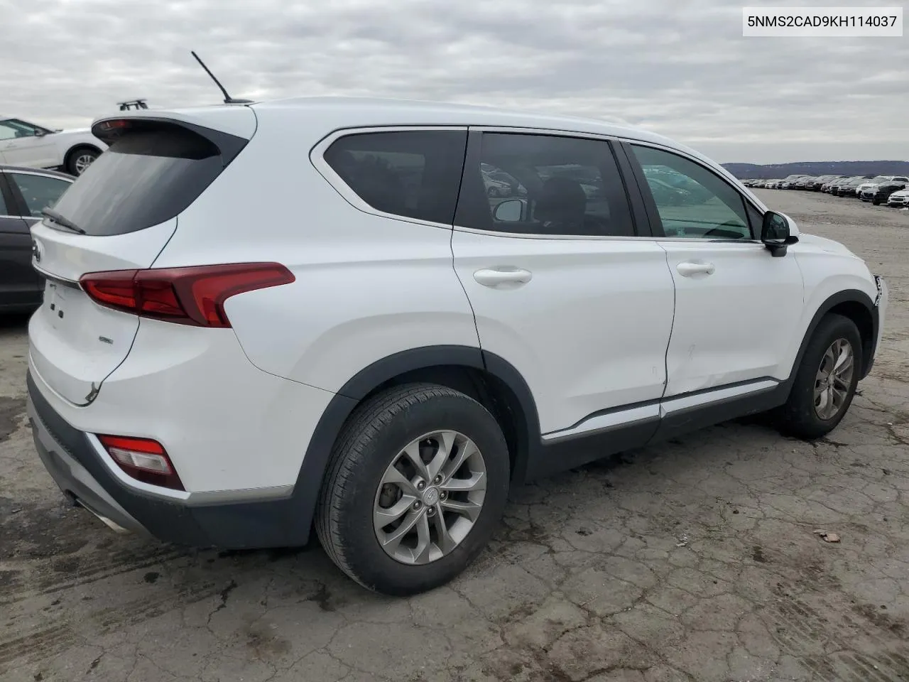 2019 Hyundai Santa Fe Se VIN: 5NMS2CAD9KH114037 Lot: 76581684