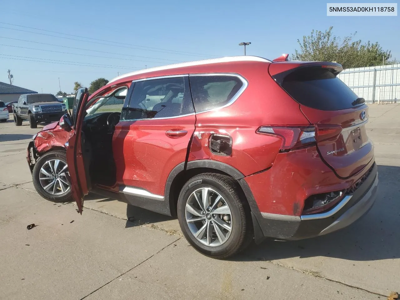 2019 Hyundai Santa Fe Limited VIN: 5NMS53AD0KH118758 Lot: 76694334