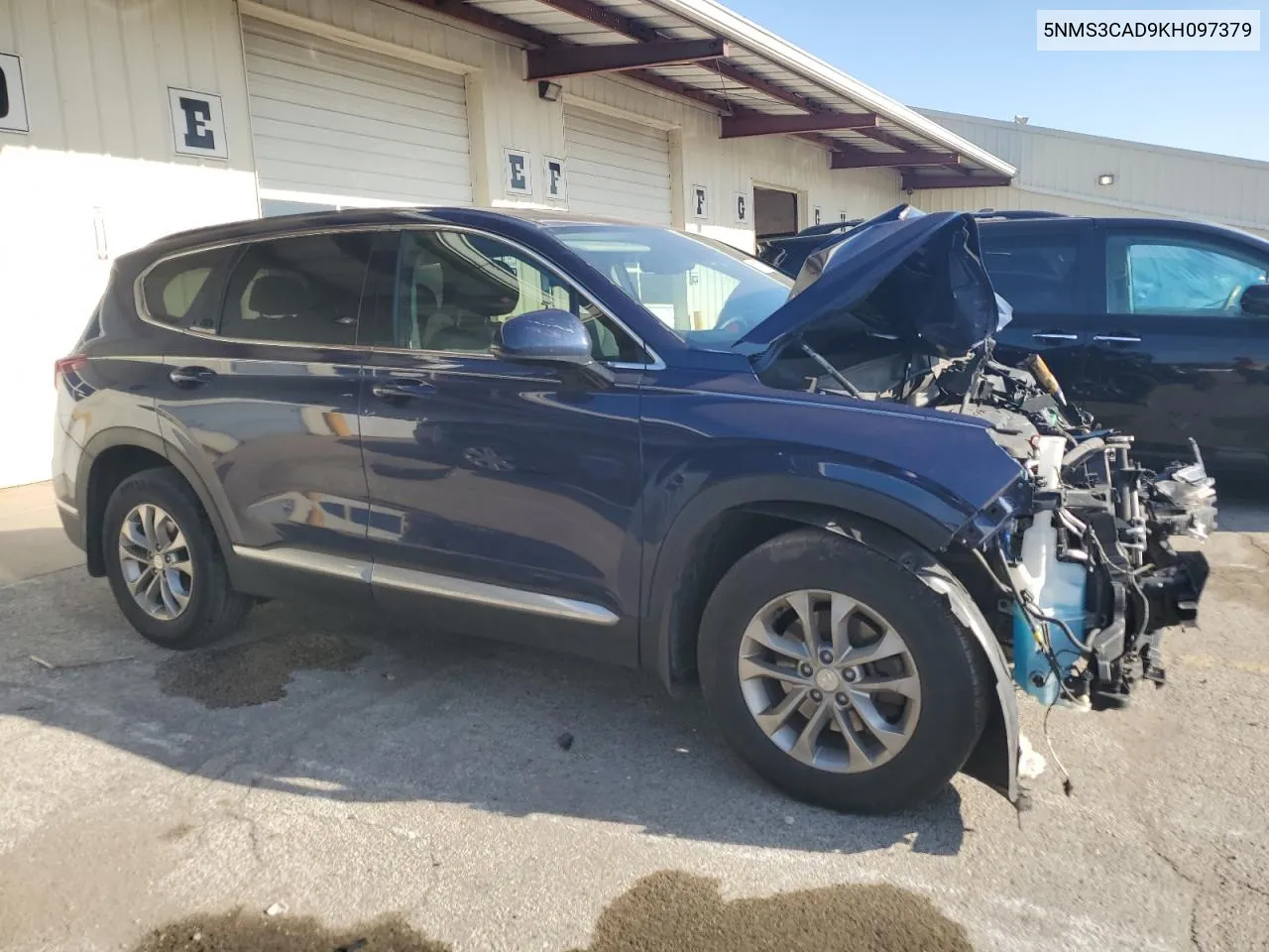 2019 Hyundai Santa Fe Sel VIN: 5NMS3CAD9KH097379 Lot: 76891754