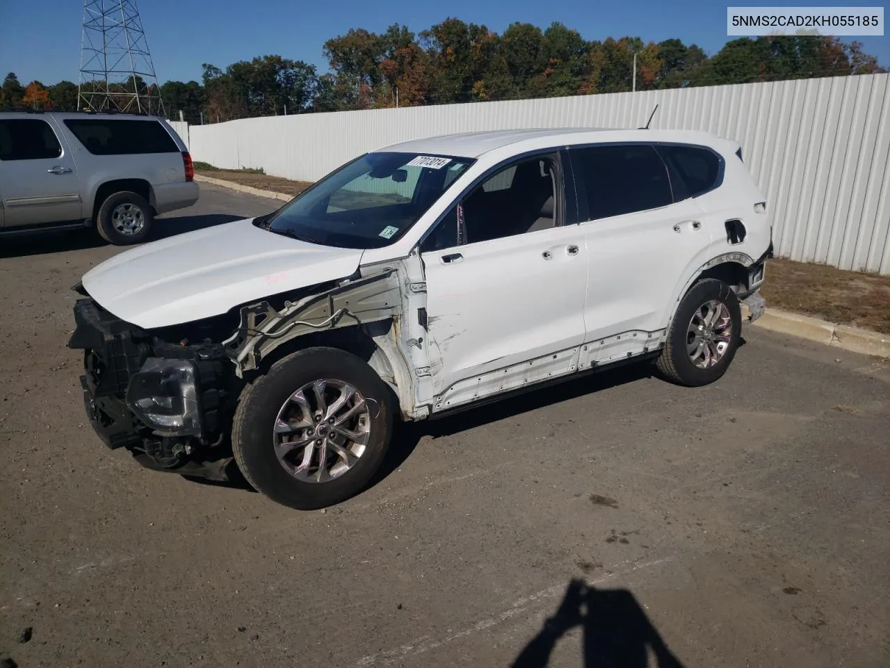 2019 Hyundai Santa Fe Se VIN: 5NMS2CAD2KH055185 Lot: 77013014