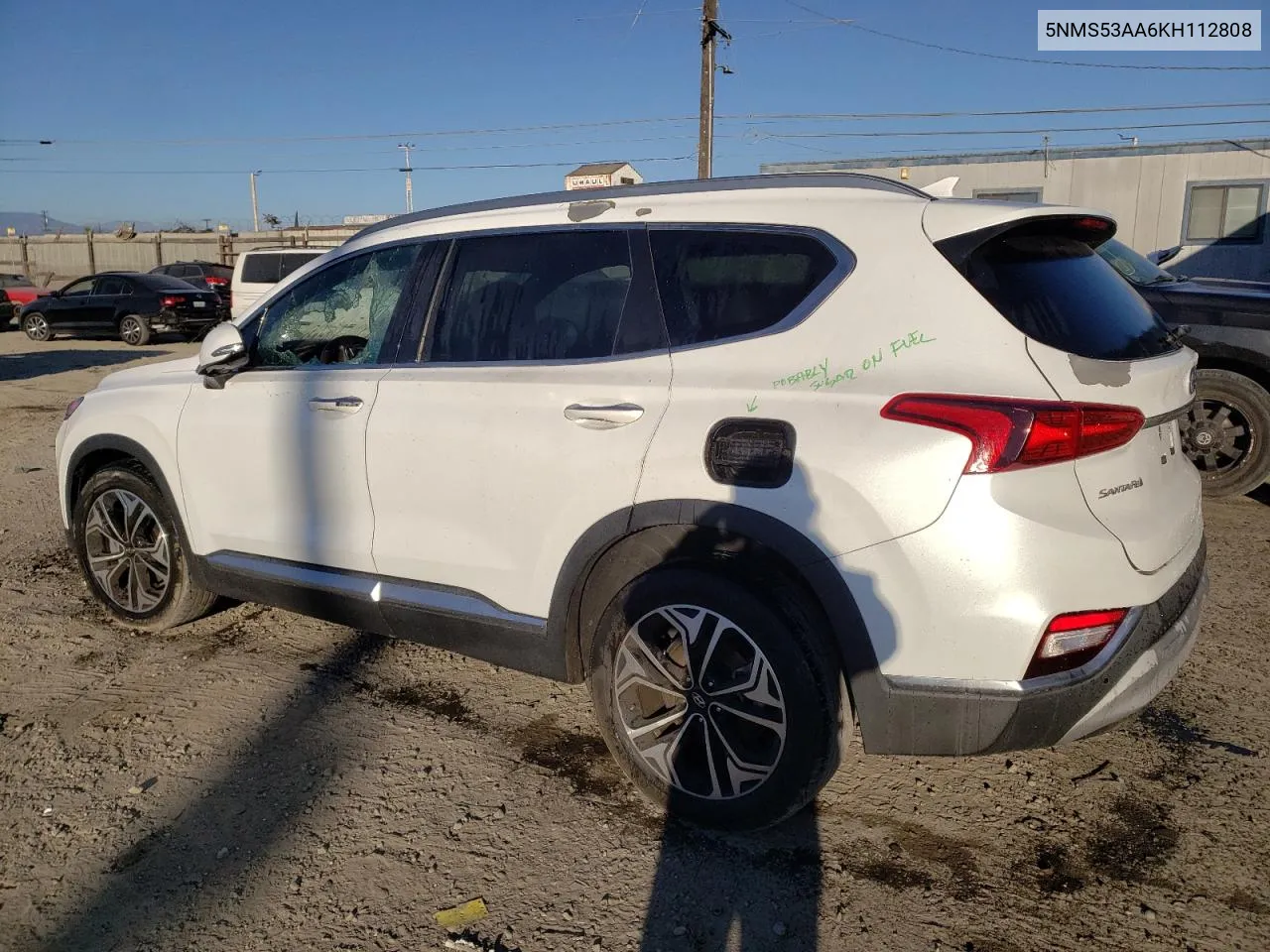 2019 Hyundai Santa Fe Limited VIN: 5NMS53AA6KH112808 Lot: 77465514