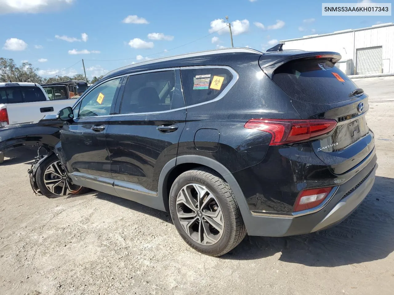 2019 Hyundai Santa Fe Limited VIN: 5NMS53AA6KH017343 Lot: 77576524