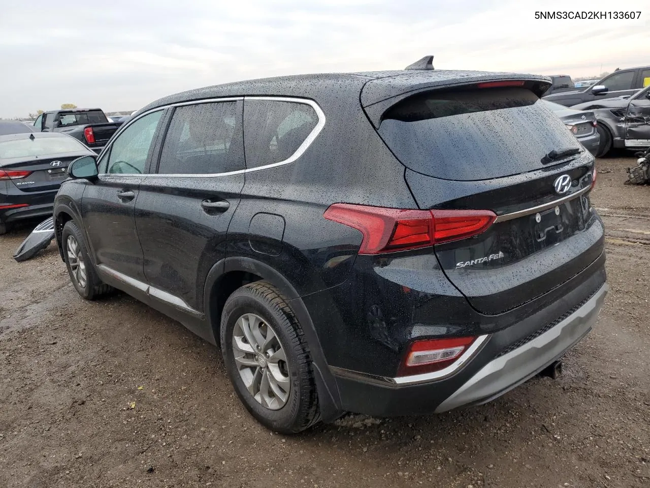 2019 Hyundai Santa Fe Sel VIN: 5NMS3CAD2KH133607 Lot: 77694594