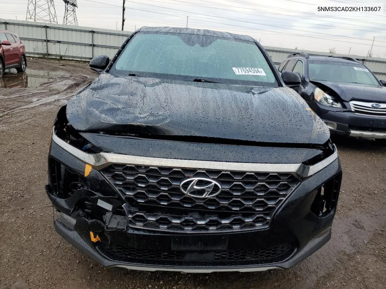 2019 Hyundai Santa Fe Sel VIN: 5NMS3CAD2KH133607 Lot: 77694594