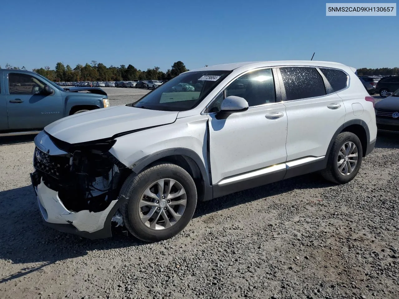 2019 Hyundai Santa Fe Se VIN: 5NMS2CAD9KH130657 Lot: 77729884