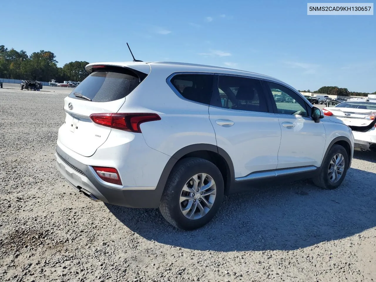 2019 Hyundai Santa Fe Se VIN: 5NMS2CAD9KH130657 Lot: 77729884