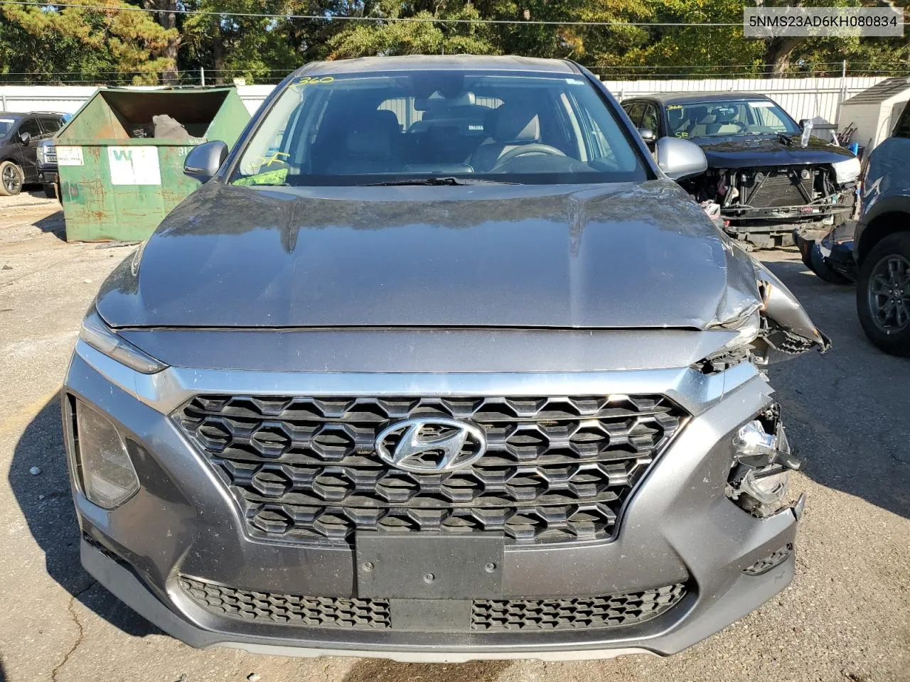 2019 Hyundai Santa Fe Se VIN: 5NMS23AD6KH080834 Lot: 78095354