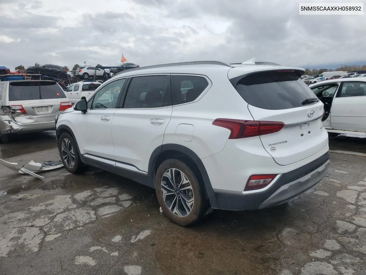 2019 Hyundai Santa Fe Limited VIN: 5NMS5CAAXKH058932 Lot: 78371644