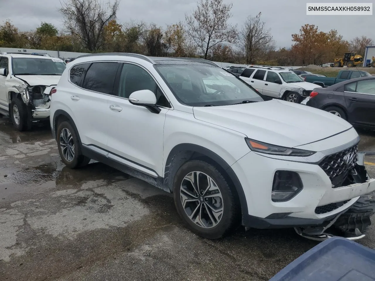 2019 Hyundai Santa Fe Limited VIN: 5NMS5CAAXKH058932 Lot: 78371644