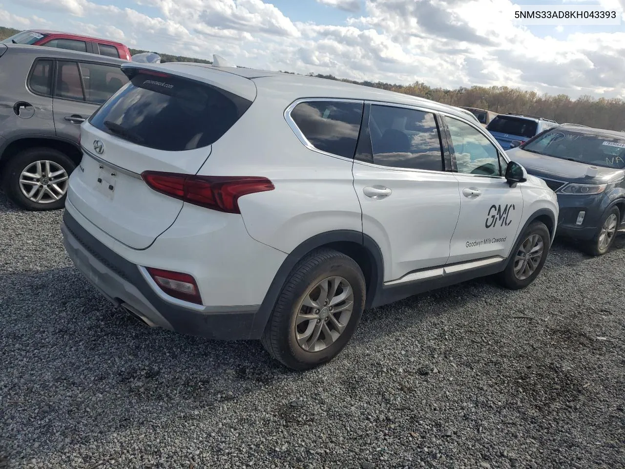 2019 Hyundai Santa Fe Sel VIN: 5NMS33AD8KH043393 Lot: 78695224