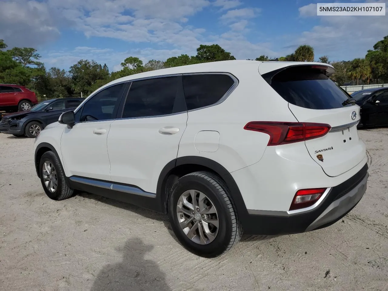 2019 Hyundai Santa Fe Se VIN: 5NMS23AD2KH107107 Lot: 78817244