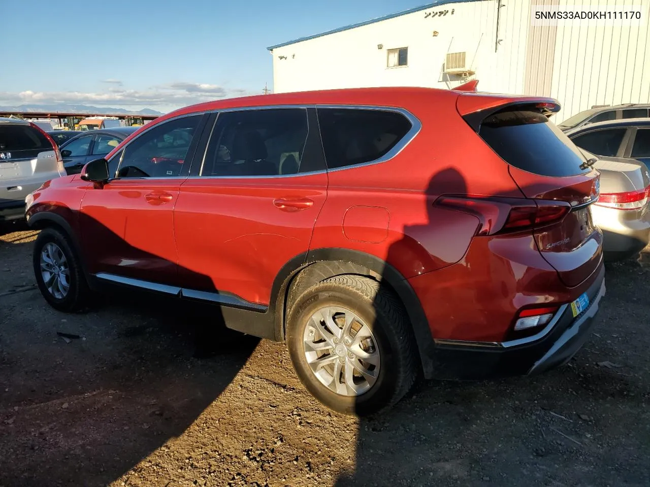 2019 Hyundai Santa Fe Sel VIN: 5NMS33AD0KH111170 Lot: 78825834