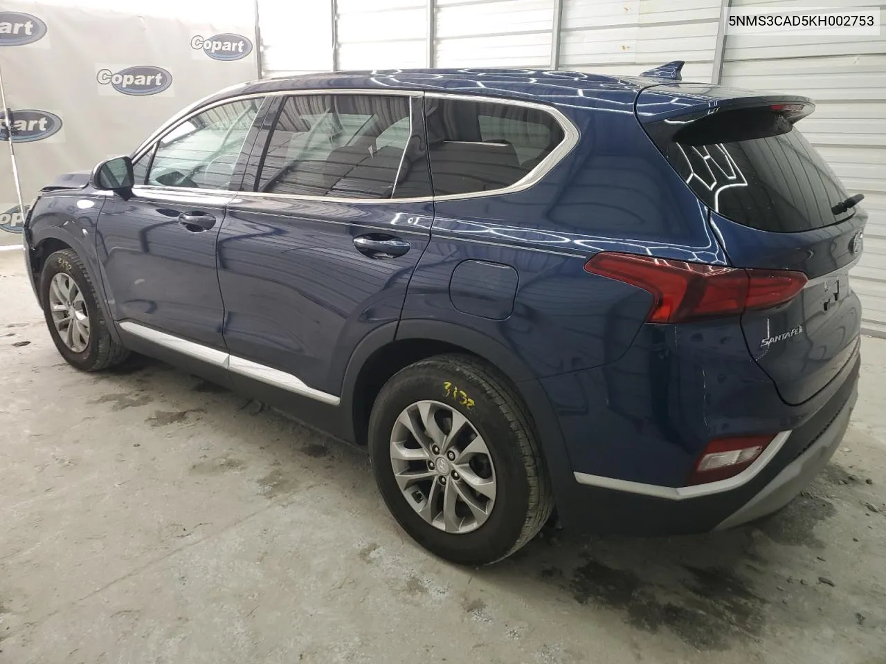 2019 Hyundai Santa Fe Sel VIN: 5NMS3CAD5KH002753 Lot: 78844104