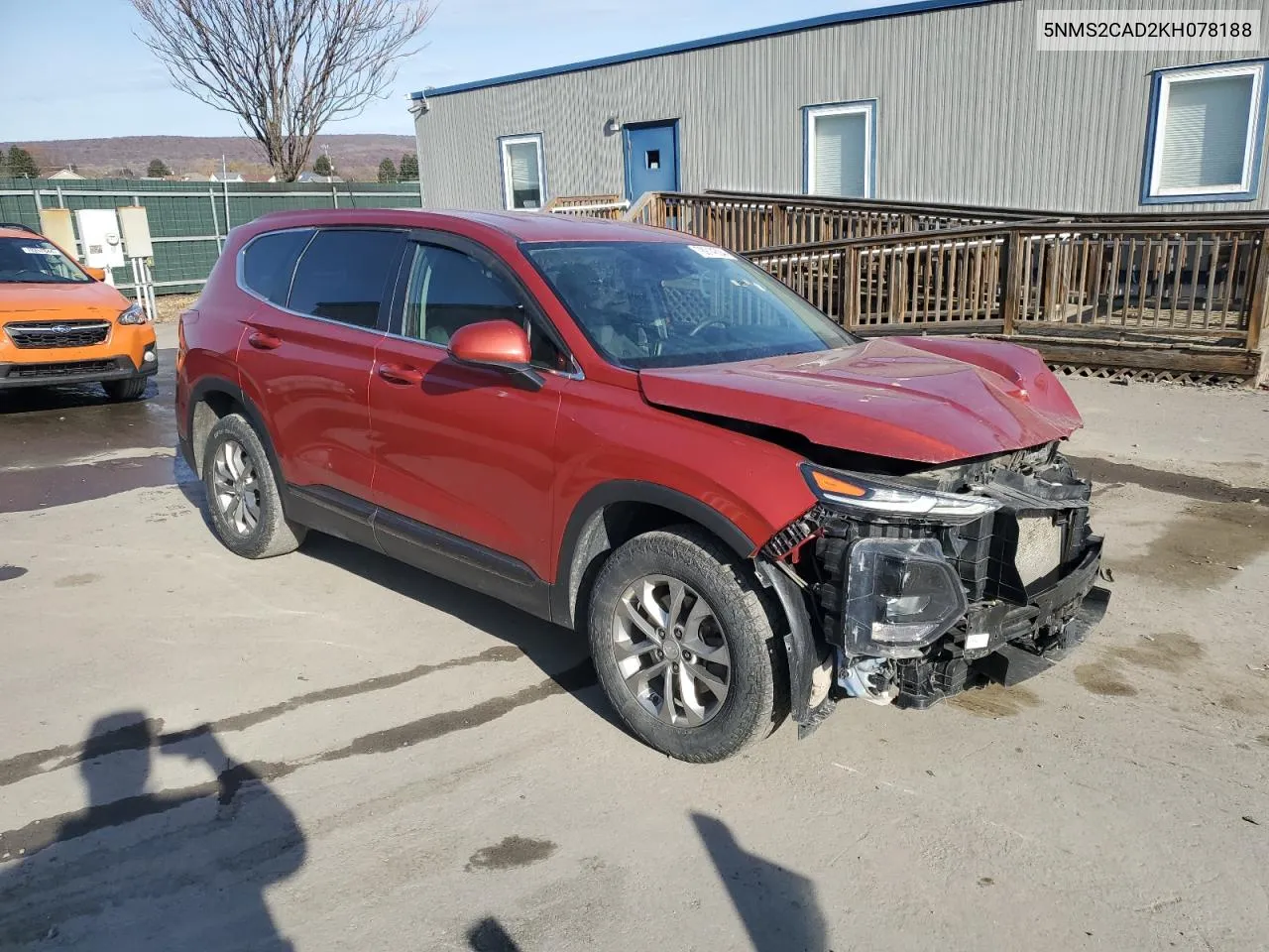 2019 Hyundai Santa Fe Se VIN: 5NMS2CAD2KH078188 Lot: 78914804