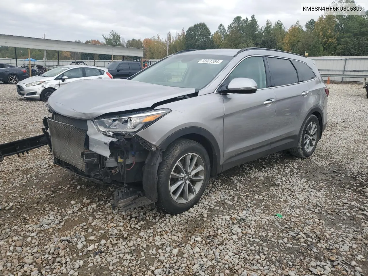 2019 Hyundai Santa Fe Xl Se VIN: KM8SN4HF6KU305309 Lot: 78961554