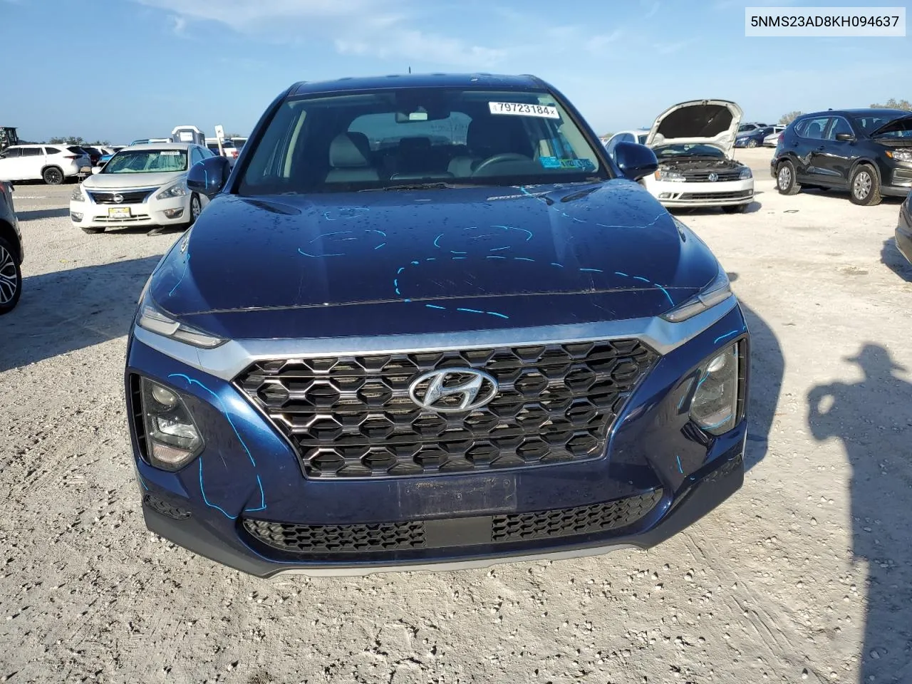 2019 Hyundai Santa Fe Se VIN: 5NMS23AD8KH094637 Lot: 79723184