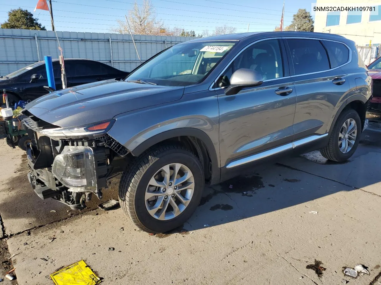 2019 Hyundai Santa Fe Se VIN: 5NMS2CAD4KH109781 Lot: 79744184