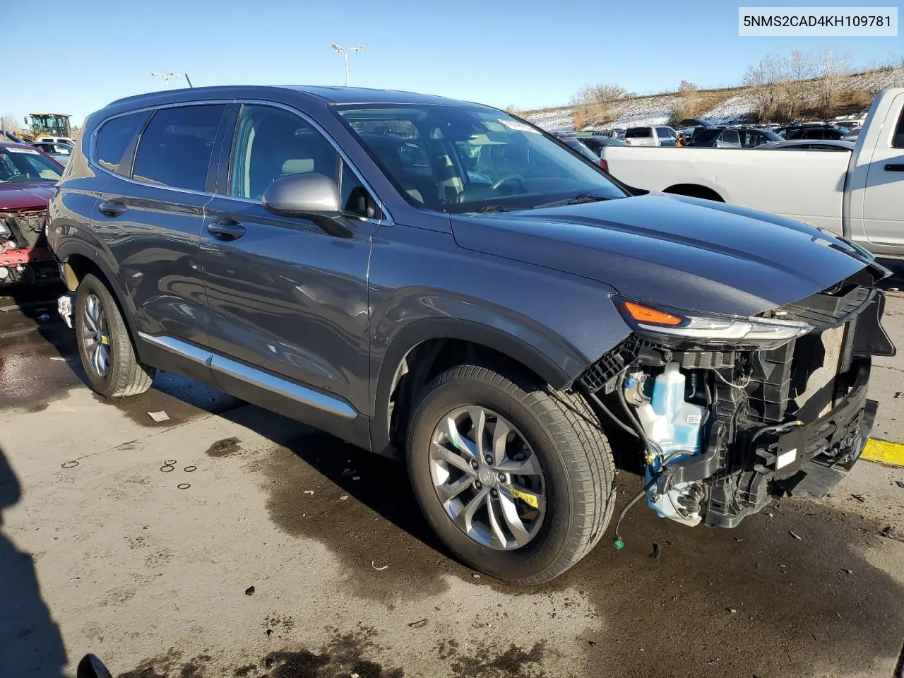 2019 Hyundai Santa Fe Se VIN: 5NMS2CAD4KH109781 Lot: 79744184