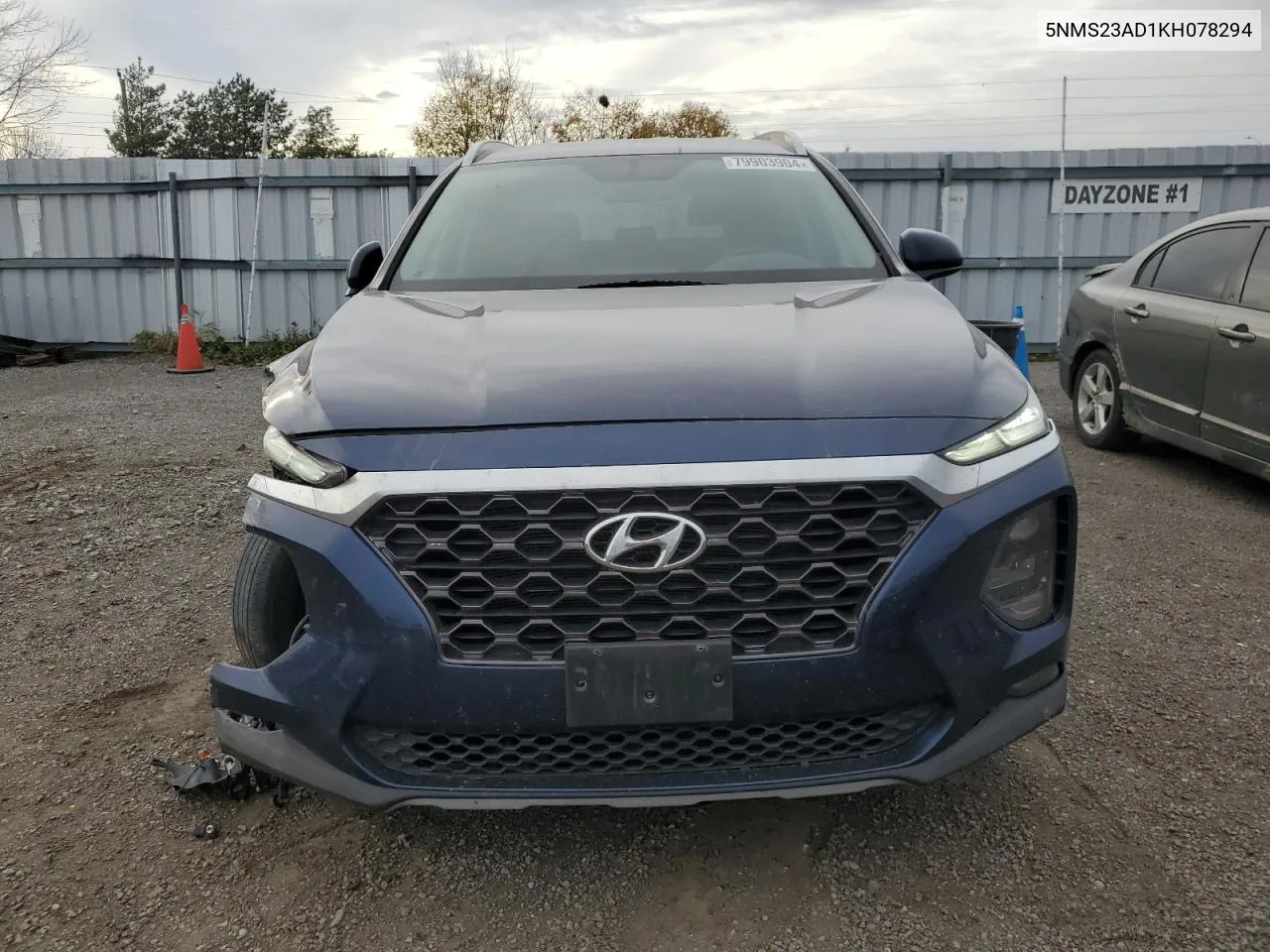 2019 Hyundai Santa Fe Se VIN: 5NMS23AD1KH078294 Lot: 79903904