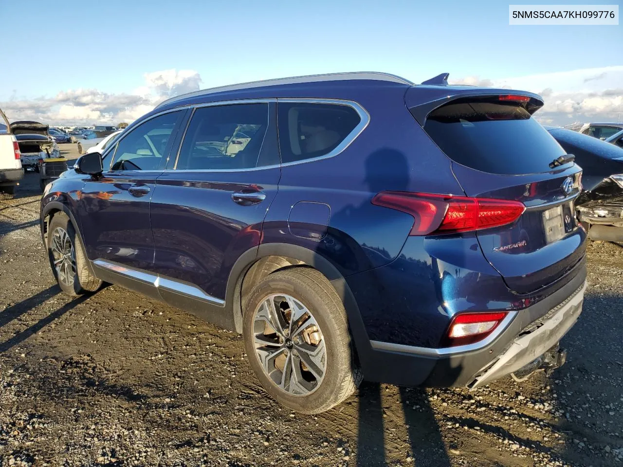 2019 Hyundai Santa Fe Limited VIN: 5NMS5CAA7KH099776 Lot: 79955414