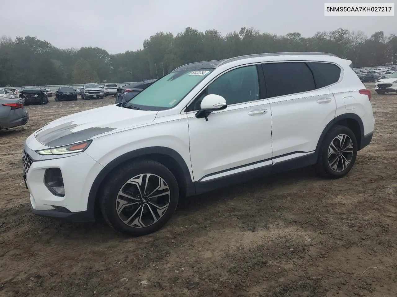 2019 Hyundai Santa Fe Limited VIN: 5NMS5CAA7KH027217 Lot: 80424754